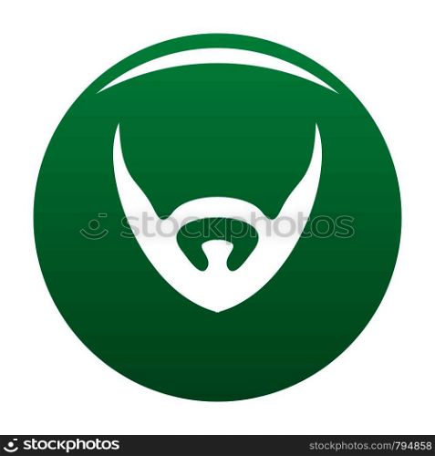 Short beard icon. Simple illustration of short beard vector icon for any design green. Short beard icon vector green