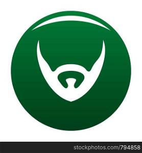 Short beard icon. Simple illustration of short beard vector icon for any design green. Short beard icon vector green