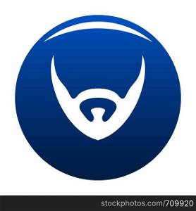 Short beard icon vector blue circle isolated on white background . Short beard icon blue vector