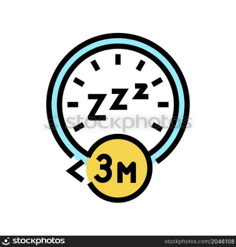 short term insomnia color icon vector. short term insomnia sign. isolated symbol illustration. short term insomnia color icon vector illustration
