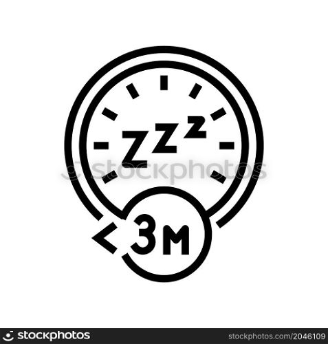 short term insomnia line icon vector. short term insomnia sign. isolated contour symbol black illustration. short term insomnia line icon vector illustration