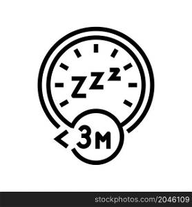 short term insomnia line icon vector. short term insomnia sign. isolated contour symbol black illustration. short term insomnia line icon vector illustration