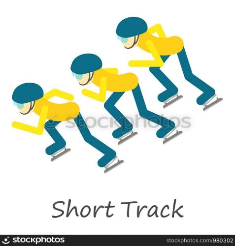 Short track icon. Isometric of short track vector icon for web design isolated on white background. Short track icon, isometric style