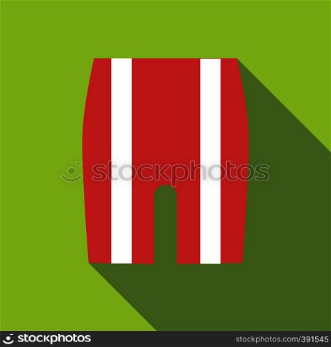 Shorts for cyclists icon. Flat illustration of shorts for cyclists vector icon for web. Shorts for cyclists icon, flat style