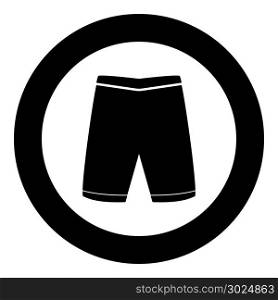 Shorts icon black color in circle vector illustration