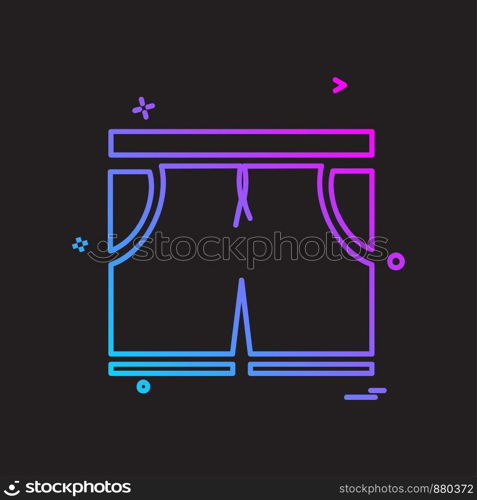 Shorts icon design vector