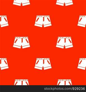 Shorts pattern repeat seamless in orange color for any design. Vector geometric illustration. Shorts pattern seamless