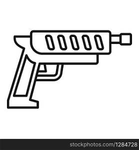Shotgun blaster icon. Outline shotgun blaster vector icon for web design isolated on white background. Shotgun blaster icon, outline style
