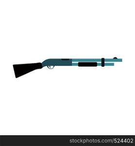 Shotgun illustration rifle vector icon. Hunting gun weapon barrel target. Munition brown simple caliber duck