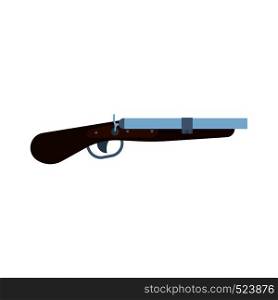Shotgun side view military war design sign. Army equipment violence shoot gun. Police vector icon rifle isolated