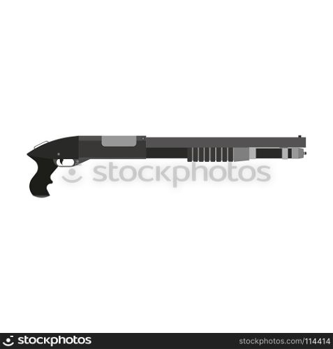 Shotgun vector gun illustration rifle hunting isolated. Weapon silhouette icon shot logo military