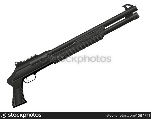 shotgun vector illustration isolated on white background