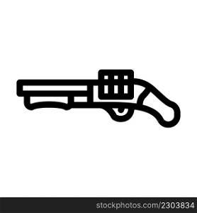 shotgun weapon line icon vector. shotgun weapon sign. isolated contour symbol black illustration. shotgun weapon line icon vector illustration