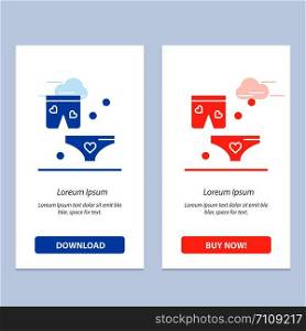 Shots, Love, Night, Wedding Blue and Red Download and Buy Now web Widget Card Template