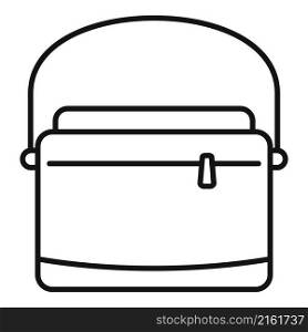 Shoulder laptop bag icon outline vector. Business suitcase. Handle accessory. Shoulder laptop bag icon outline vector. Business suitcase