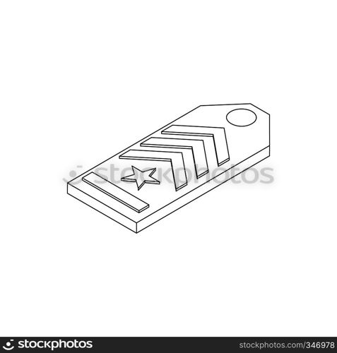 Shoulder strap icon in isometric 3d style on a white background. Shoulder strap icon, isometric 3d style