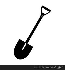 Shovel black simple icon isolated on white background. Shovel black simple icon