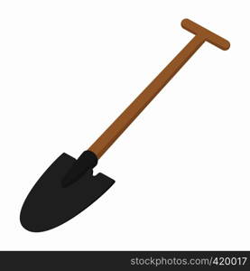 Shovel cartoon icon isolated on a white background. Shovel cartoon icon