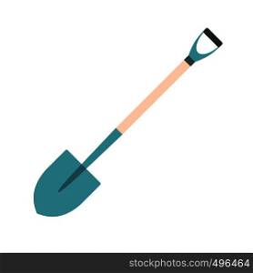 Shovel for working in the garden flat icon isolated on white background. Shovel for working in the garden