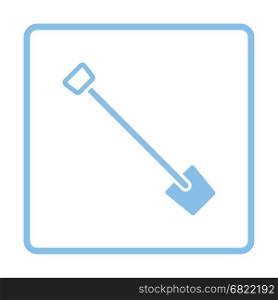 Shovel icon. Blue frame design. Vector illustration.