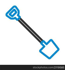 Shovel Icon. Editable Bold Outline With Color Fill Design. Vector Illustration.