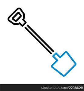 Shovel Icon. Editable Bold Outline With Color Fill Design. Vector Illustration.
