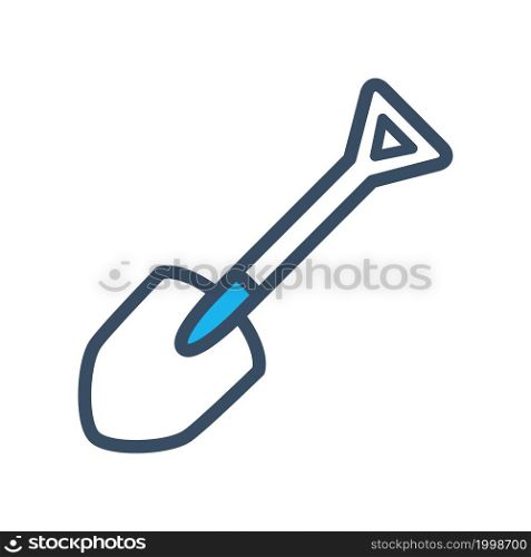 shovel icon flat design