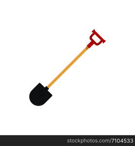 Shovel icon. Flat illustration of shovel vector icon for web design. Shovel icon, flat style