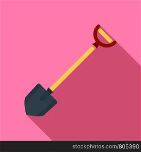 Shovel icon. Flat illustration of shovel vector icon for web design. Shovel icon, flat style
