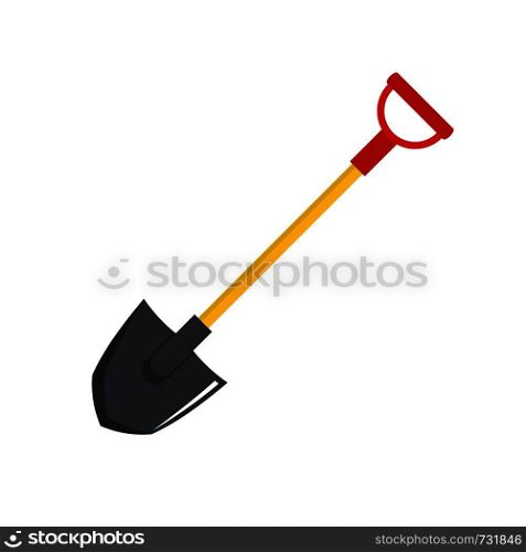 Shovel icon. Flat illustration of shovel vector icon for web. Shovel icon, flat style