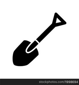 shovel icon in silhouette