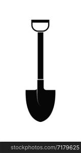 Shovel icon. Simple flat design isolated on white background