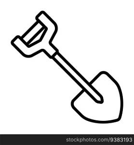 shovel icon vector illustration logo design