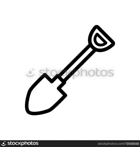 shovel icon vector line style