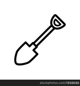 shovel icon vector line style
