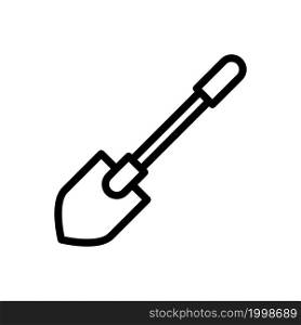 shovel icon vector outline style
