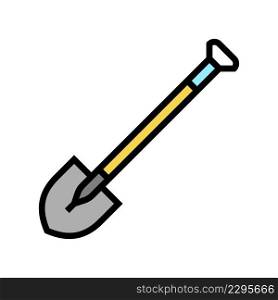 shovel tool color icon vector. shovel tool sign. isolated symbol illustration. shovel tool color icon vector illustration
