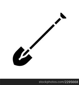 shovel tool glyph icon vector. shovel tool sign. isolated contour symbol black illustration. shovel tool glyph icon vector illustration