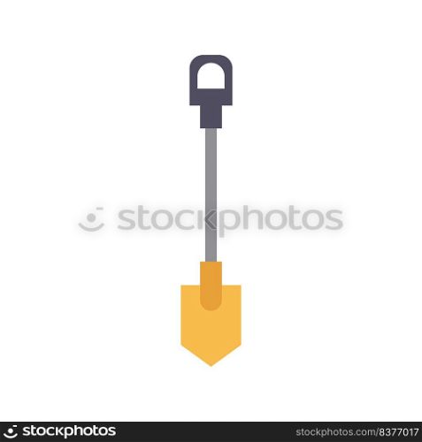 Shovel vector icon gardening illustration tool equipment. Work symbol agricu<ure sign and construction. Farm garden spade e≤ment and garde≠r dig agricu<ural. Scoop silhouette farming instrument