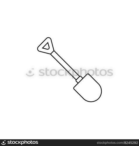 shovel vector icon illustration symbol design