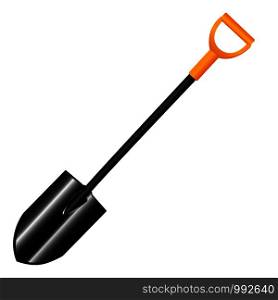 Shovel with handle. Quality 3d illustration mockup. Garden spade tool isolated on background.. Shovel with handle Quality 3d illustration mockup.