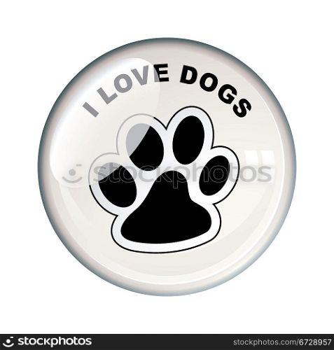 Show your love for dogs with this paw print bacge icon