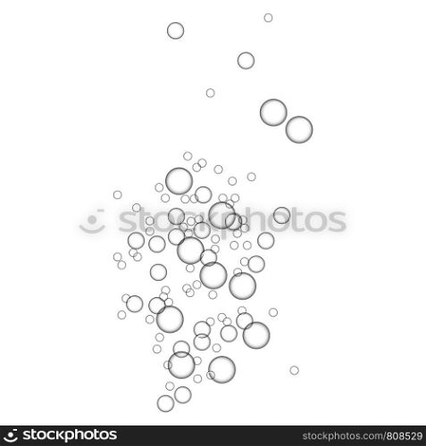 Shower bubbles icon. Realistic illustration of shower bubbles vector icon for web design. Shower bubbles icon, realistic style