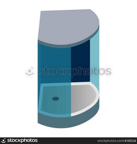Shower cabin isometric 3d icon on a white background. Shower cabin isometric 3d icon
