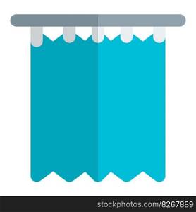 Shower curtain used to divide shower area