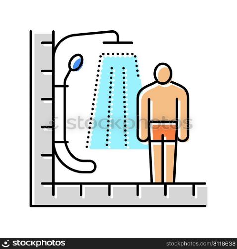 shower for bathing color icon vector. shower for bathing sign. isolated symbol illustration. shower for bathing color icon vector illustration