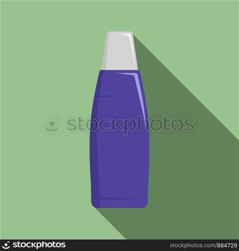 Shower gel bottle icon. Flat illustration of shower gel bottle vector icon for web design. Shower gel bottle icon, flat style
