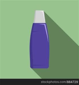 Shower gel bottle icon. Flat illustration of shower gel bottle vector icon for web design. Shower gel bottle icon, flat style