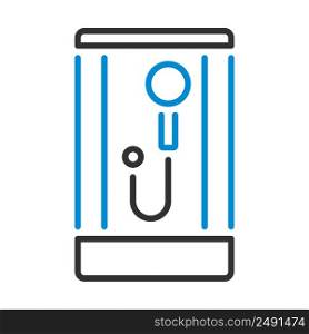 Shower Icon. Editable Bold Outline With Color Fill Design. Vector Illustration.