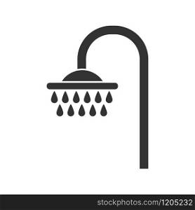 Shower icon for websites and apps. Isolated on a white background. Simple design.